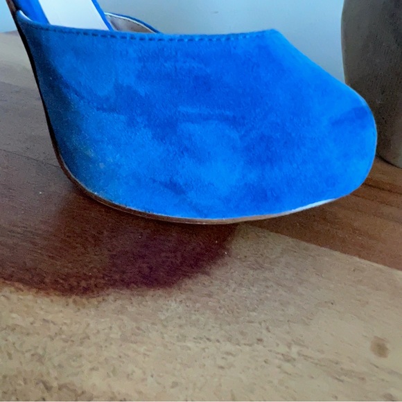 BCBGeneration Lin Color Block Peep Toe Suede Stiletto - Size 8.5 - Picture 12 of 14